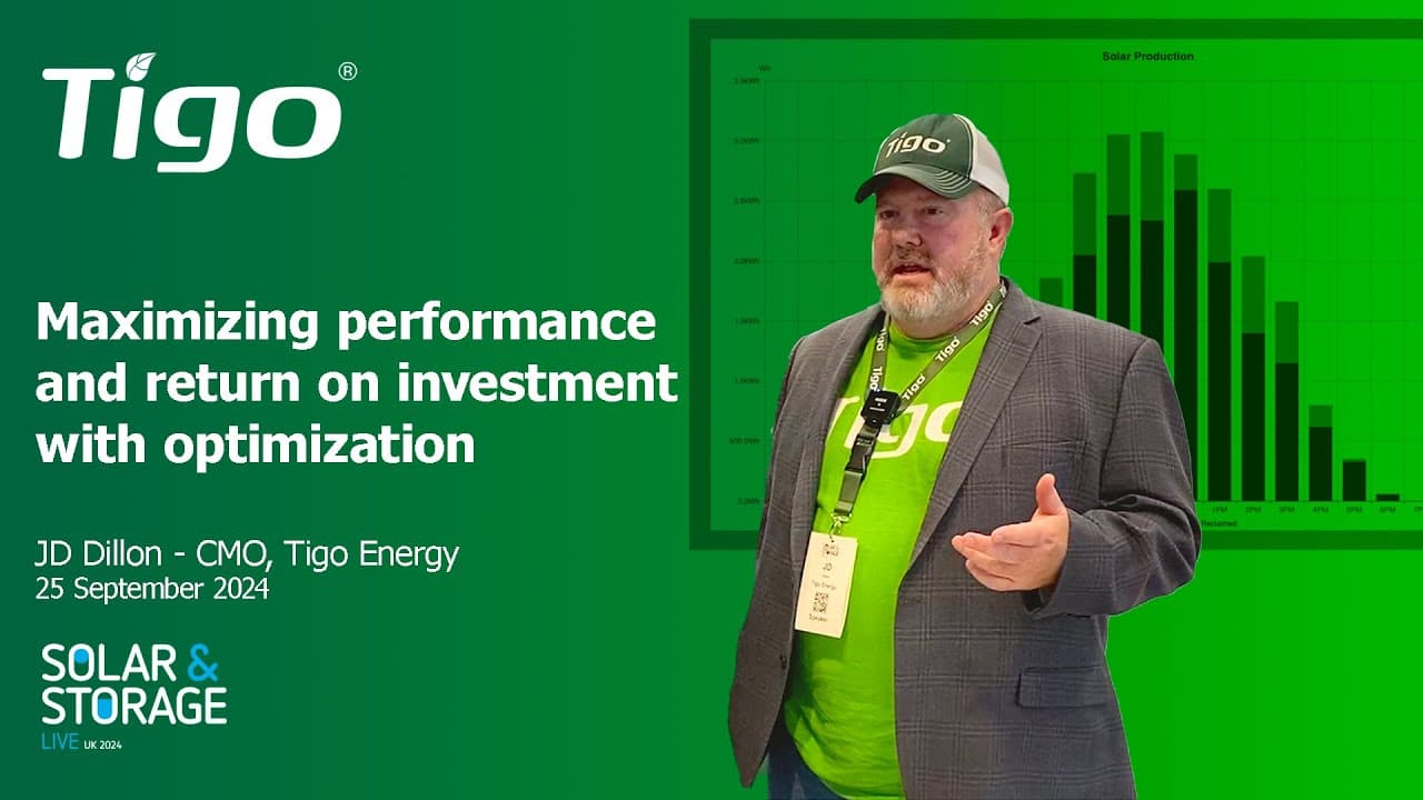 Maximizing Energy Output and ROI with Tigo Flex MLPE: A Keynote by JD Dillon (CMO at Tigo Energy)